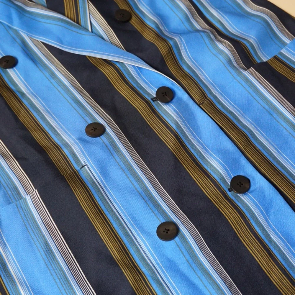 Diane Von Furstenberg Belted Silk Long Line Trench - Size Medium - Picture 4 of 8